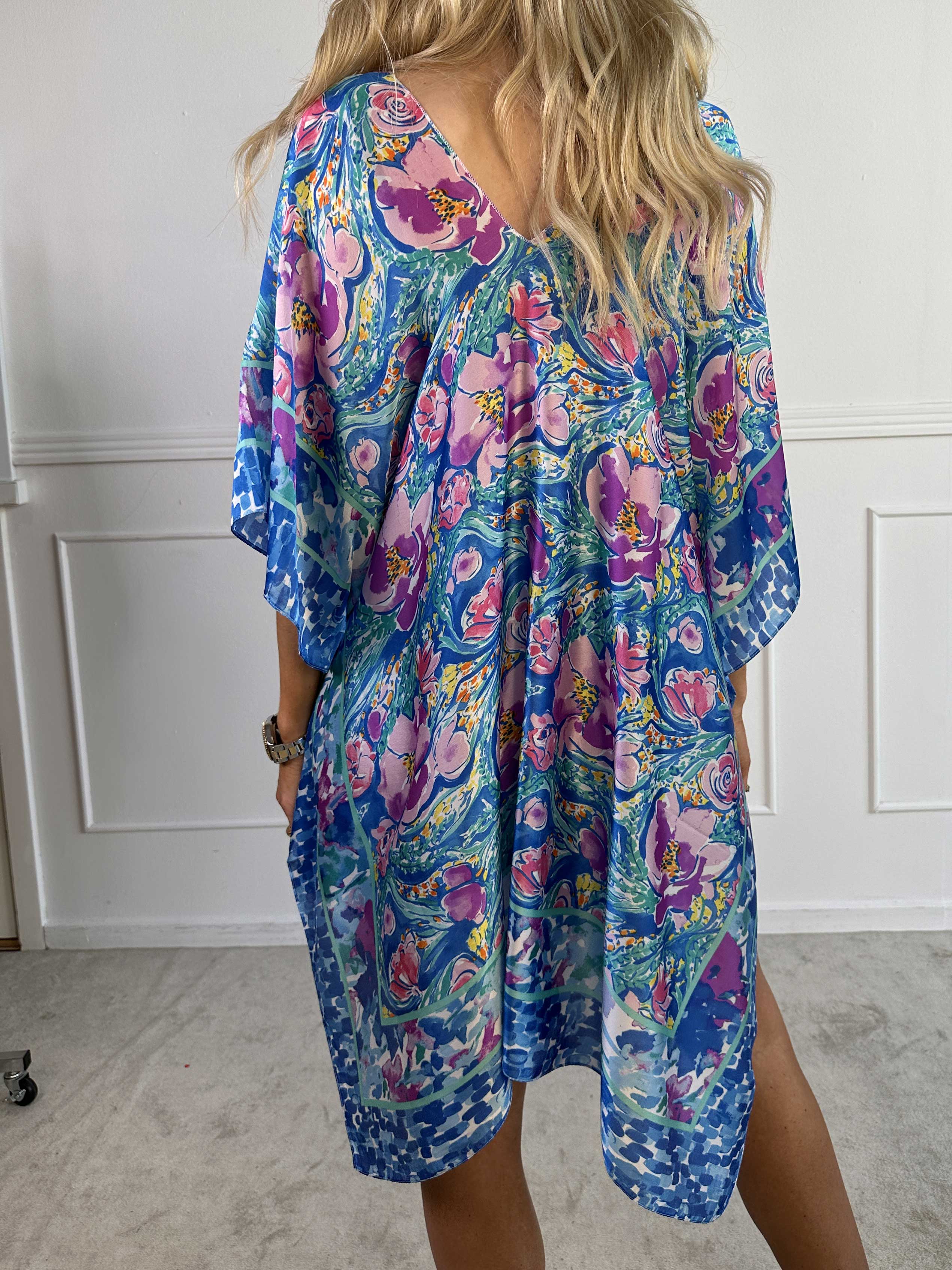 Fryd - Mønstret tunika i blødt viskose og silke